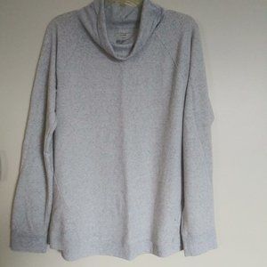 Tek Gear DryTek Light Gray Cowlneck Sweatshirt Size L